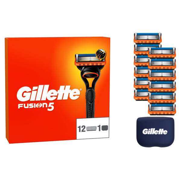 Gillette Fusion, 12 blades (+overcap)