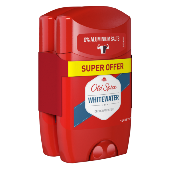 Old Spice pulkdeodorant, 2x50ml, Whitewater