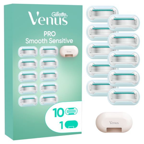 Venus Smooth Sensitive, 10 blades + cover