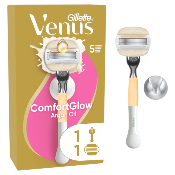 Venus ComfortGlow Argan Oil, 1ct + handle + hook