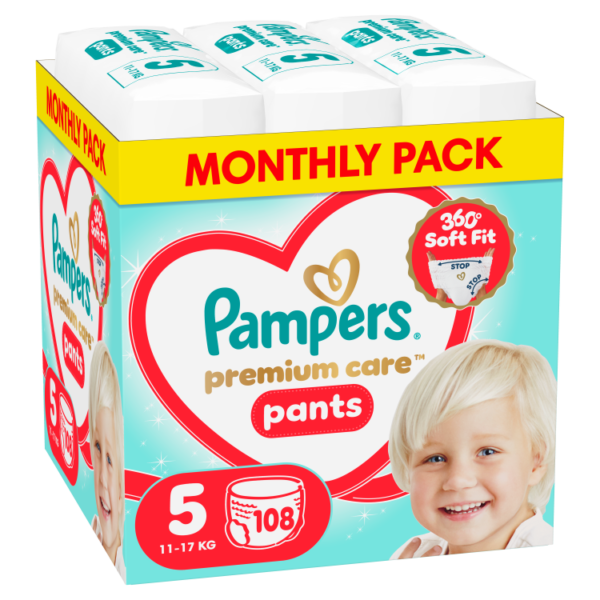 Pampers Premium Pants Monthly Size 5, 108ct