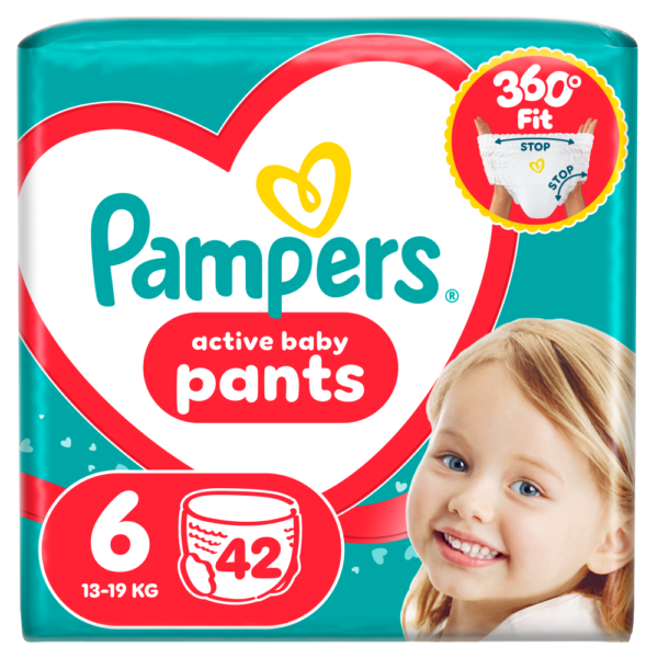 Pampers Pants, Size 6, 42 Diapers, 14-19kg