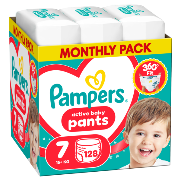 Pampers Pants Monthly Size 7,  128ct