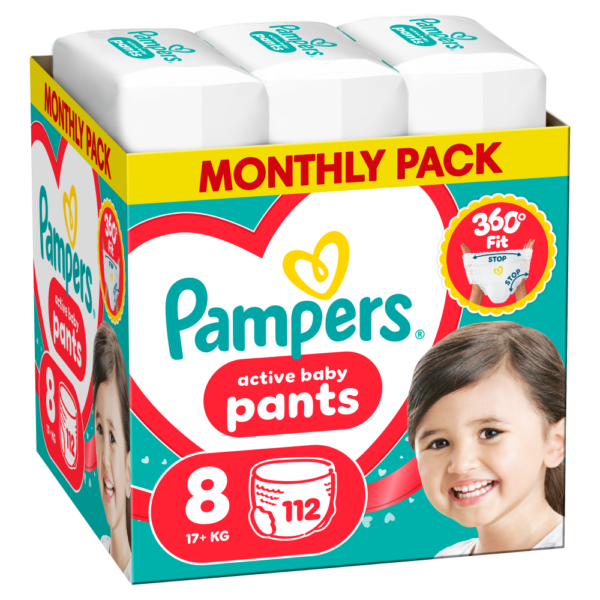 Pampers Pants Monthly Size 8,  112ct