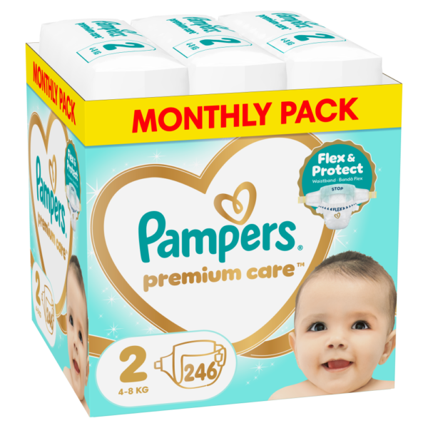 Pampers Premium Care Monthly, Size 2, 246ct