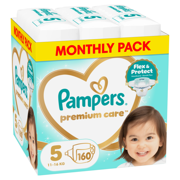 Pampers Premium Care Monthly, Size 5, 160ct
