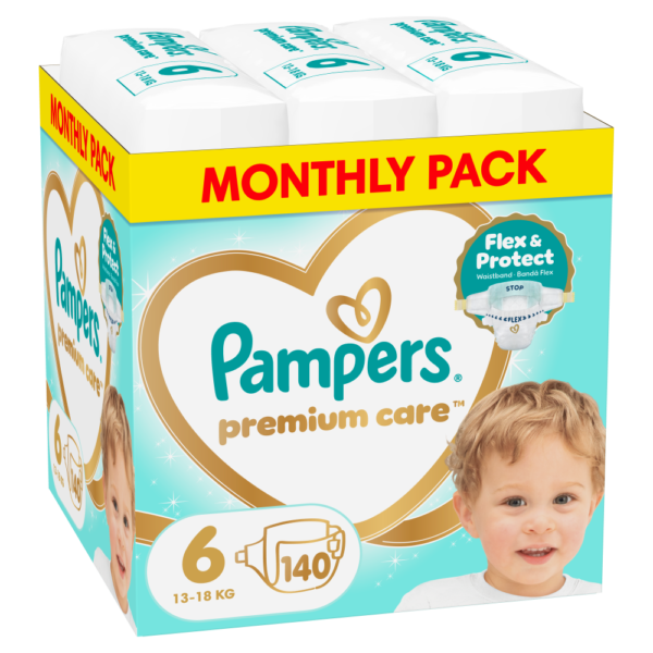 Pampers Premium Care Monthly, Size 6, 140ct