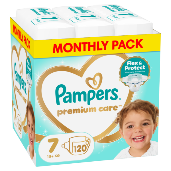 Pampers Premium Care Monthly, Size 7, 120ct