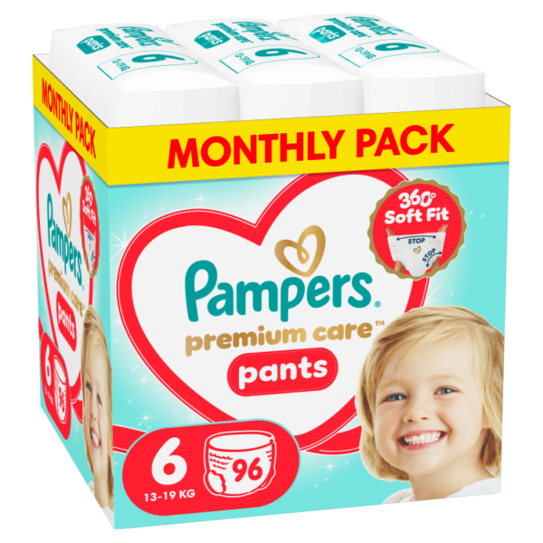 Pampers Premium Pants Monthly Size 6, 96ct