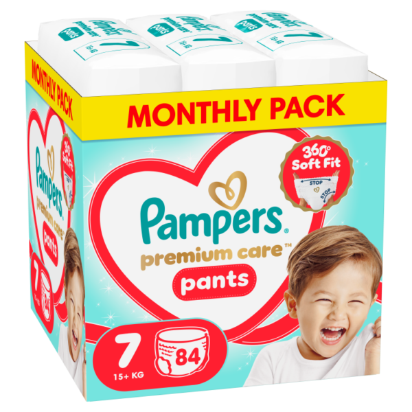 Pampers Premium Pants, Size 7, 84 Diapers