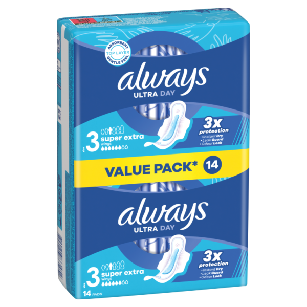 Always Ultra Pads Day&N Wing Light S3, 14CT