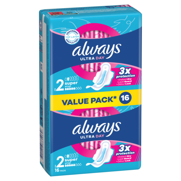 Always Ultra Pads Long Wing Light S2, 16CT