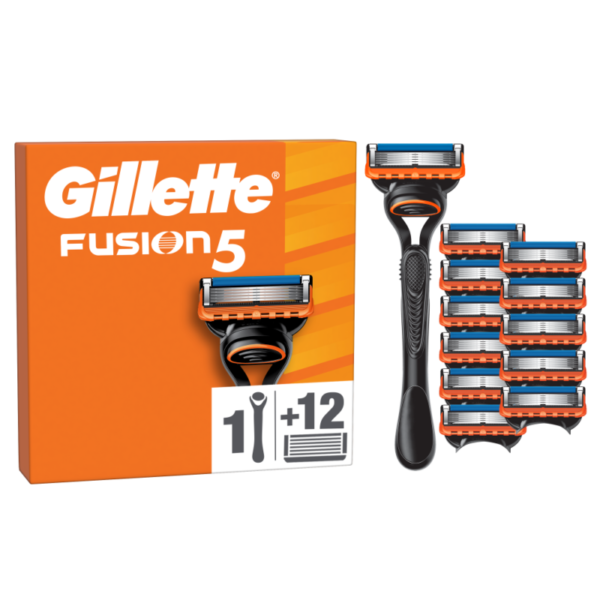 Gillette FUSION, 12 blades + handle