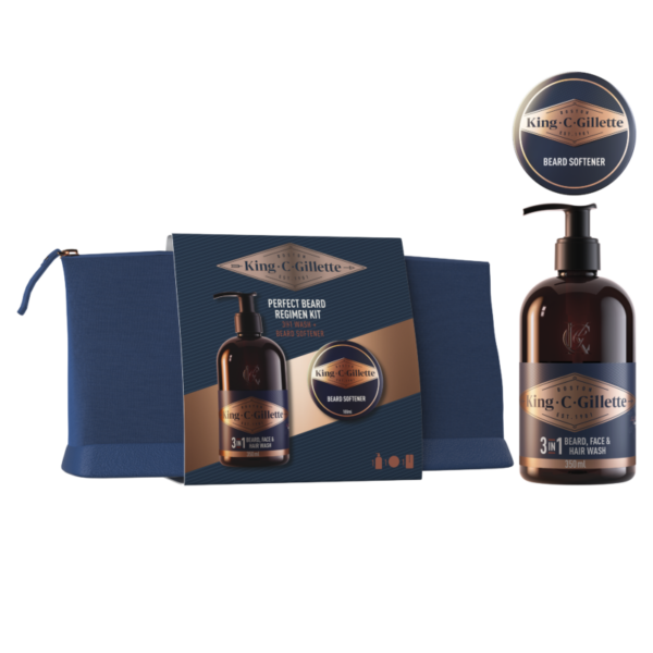 GIFT24 Beard Wash 350ML + Beard Balm 100ML + bag
