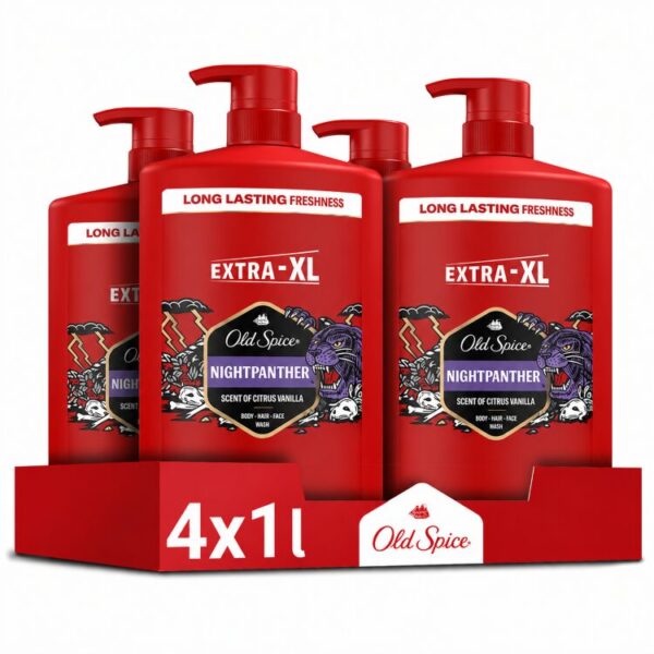 Old Spice Shower Gel Night Panther 4x1000ML