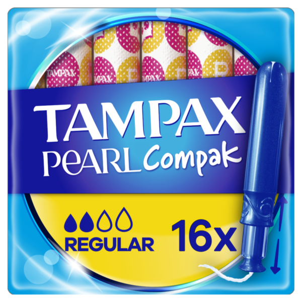 Tampax Pearl Compak Tampons Regular 16CT