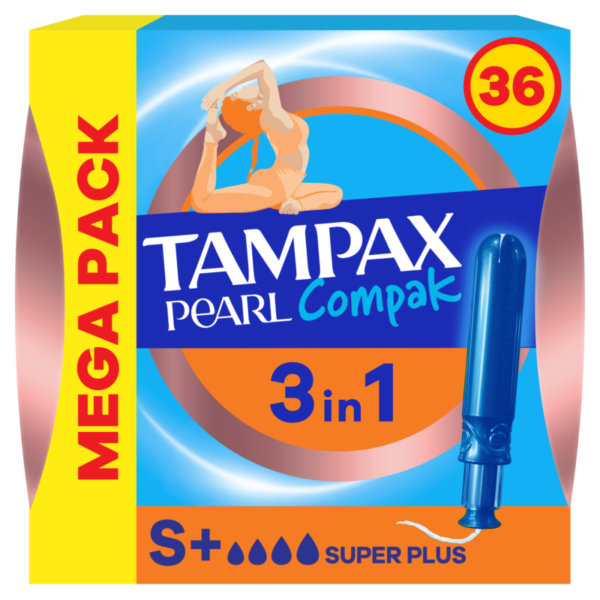 Tampax Pearl Compak Tampons Super Plus 36CT