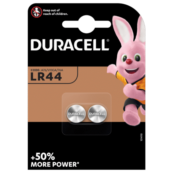 Duracell patarei LR 44 1.5V 2tk.