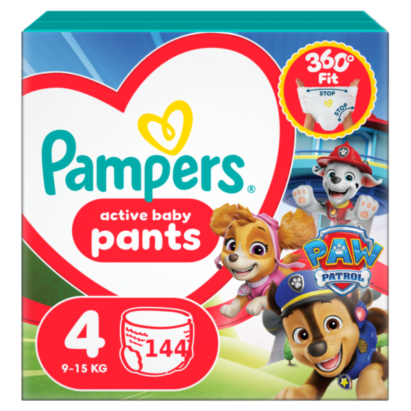 Pampers Pants Paw Patrol, Suurus 4, 144 Mähet