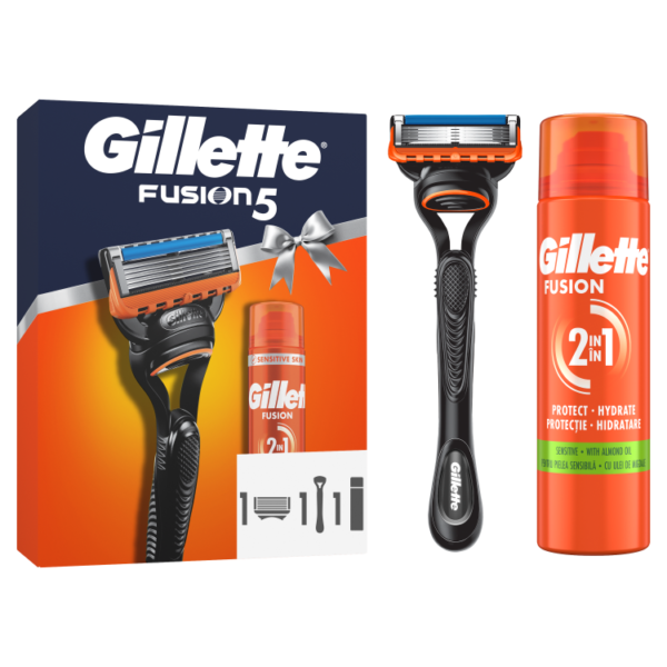 XMAS26 Gillette Fusion5 Gift Set, Razor, Gel